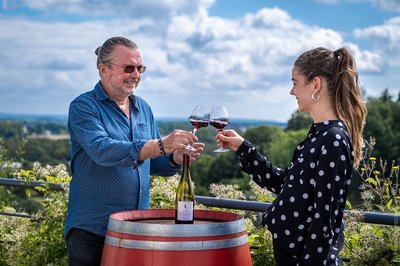 Saumur Rosé sur la terrasse de Rocheville