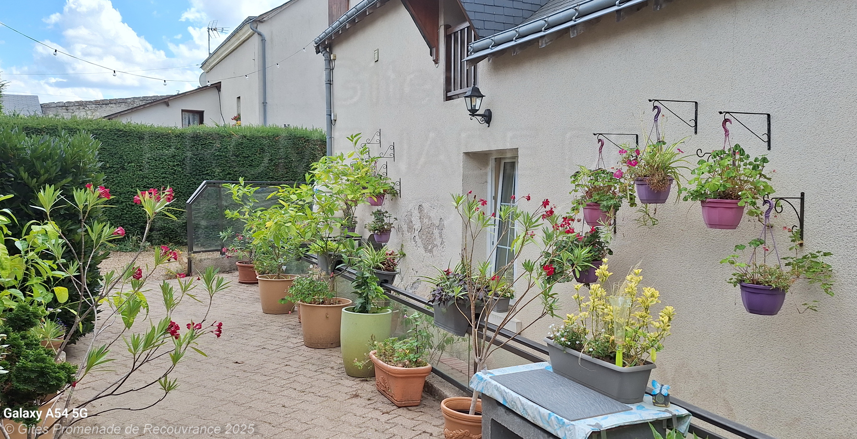 Terrasse d'accès au Gîte