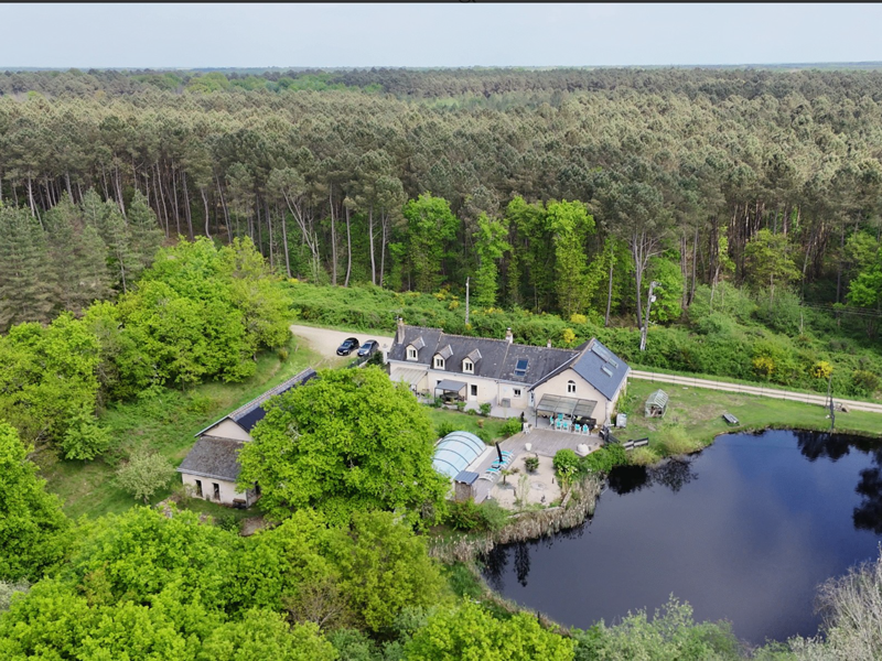 Le gîte des quatre alouettes, vue aérienne