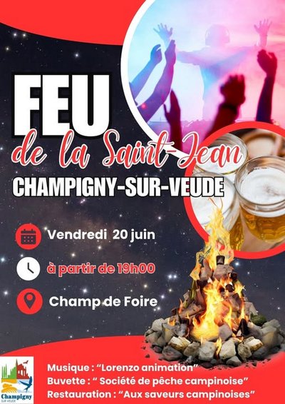 Feu de la Saint Jean Champigny-sur-Veude 20 juin 2025