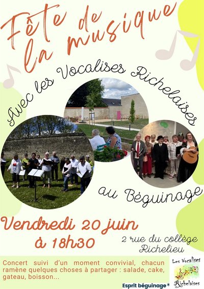 Fête musique Vocalises Richelaises Richelieu 20 juin 2025