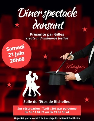Dîner spectacle dansant Richelieu 21 juin 2025