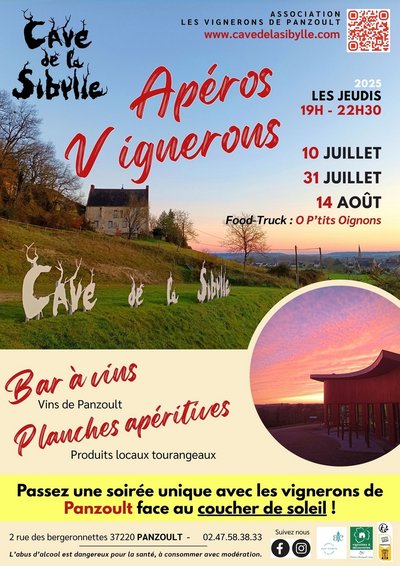Apéros vignerons Cave de la Sibylle Panzoult juillet août 2025