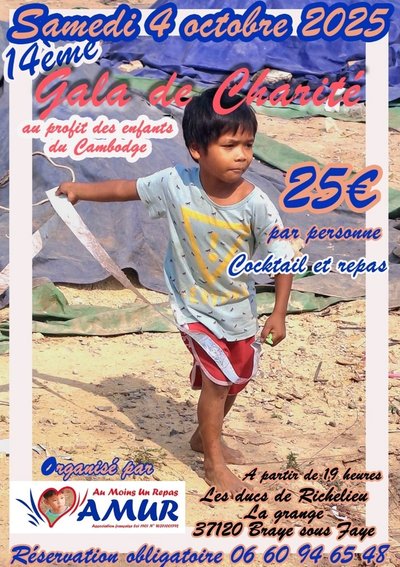 Gala de charité asso AMUR Les Ducs de Richelieu Braye-sous-Faye 4 octobre 2025