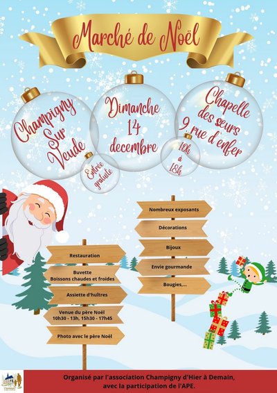 Marché de Noël Champigny-sur-Veude 14 décembre 2025