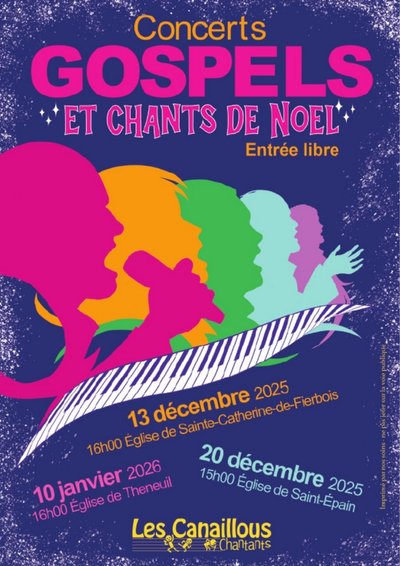 Concert Les Canaillous Chantants Saint-Epain et Theneuil décembre 2025 et janvier 2026