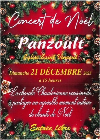 Concert Noël Panzoult 21 décembre 2025
