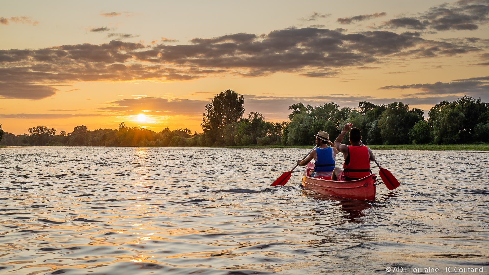 Coucher de soleil sur la Vienne